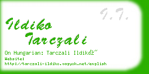 ildiko tarczali business card